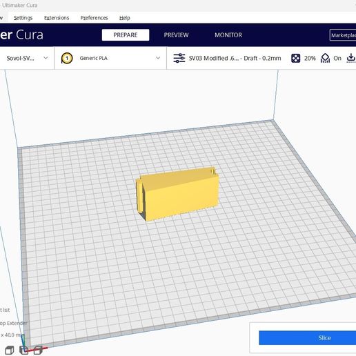 Full-CURA.jpg Extensor da estrutura para suporte do eixo Z (fabricado para SV03) - NÃO É NECESSÁRIO NENHUM HARDWARE ADICIONAL!
