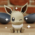 eevee_gleamB_08.png eevee 4 разные модели чиби милый Печать на месте