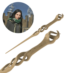 10.png Fichier STL Baguette de Figue Miriam - Héritage de Poudlard・Objet imprimable en 3D à télécharger