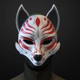 13.jpg Kitsune Mask Anime Mask 3D print model