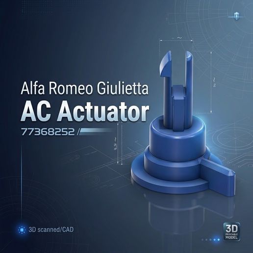 Alfa Romeo Giulietta HVAC A/C Actuator Part – 77368252 – 3D Printable Replacement