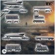 4.jpg Set of railway convoy with German V2 ballistic missile wagon and trailer (5) - Germany Eastern Western Front Normandy Stalingrad Berlin Bulge WWII