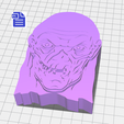 STL00593-4.png Horror Face - Blank to make vacuum formed molds