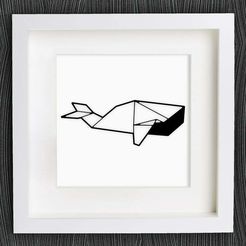 Whale.jpg Baleine Origami personnalisable