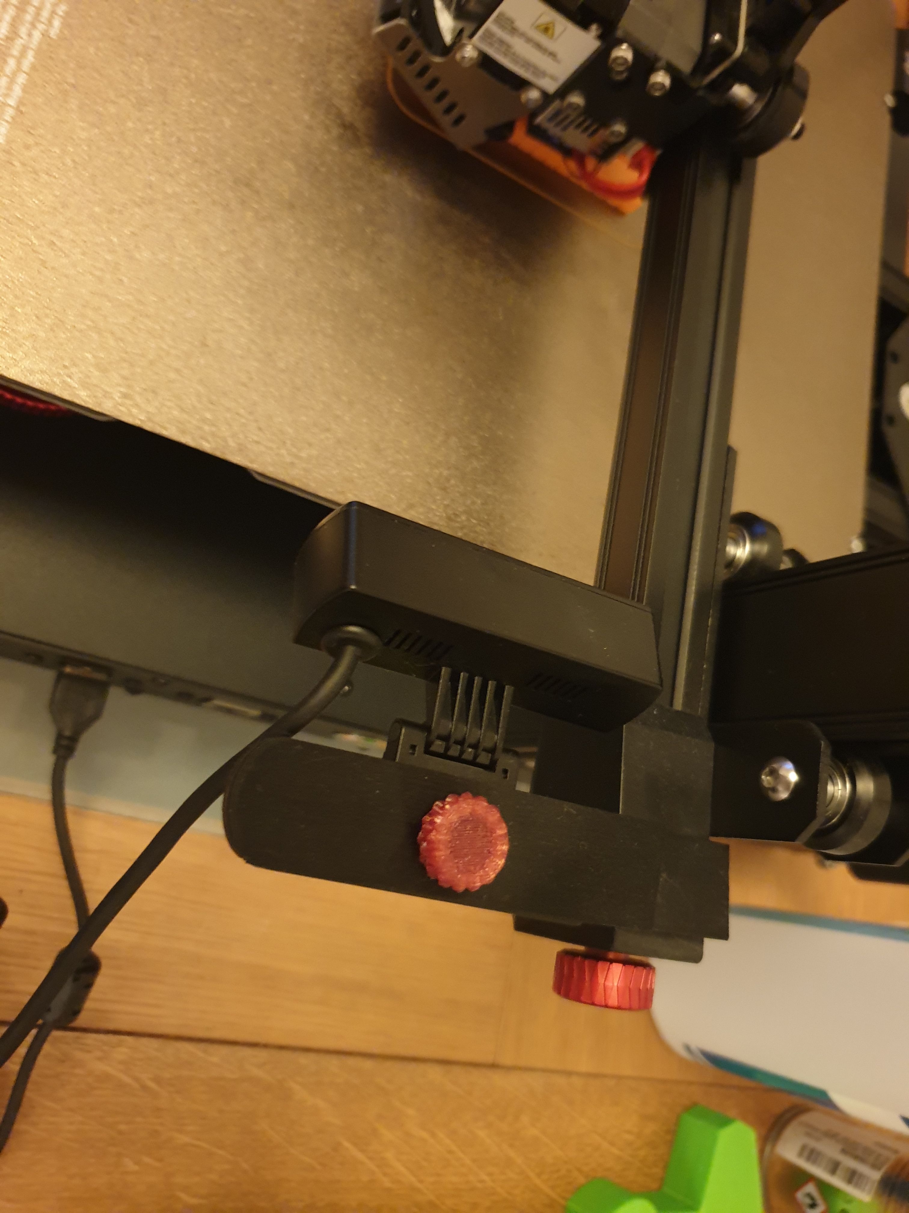 20220602_213613.jpg STL file Creality CR-10 Smart Pro Camera Mount Bracket X2 and screw CR10・3D printable design to download, MyLifeInPrint