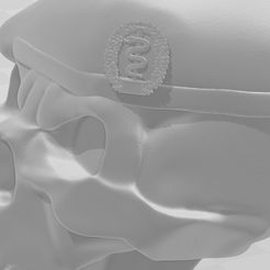 06-Skull-San.jpg STL file Skull German Armed Forces Beret Medical Corps SanTrp Medic・Template to download and 3D print