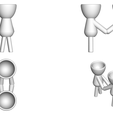 Enamorados_N3_Blanco_2.png Бесплатный STL файл SET DE 8 MACETAS ENAMORADOS ROBERT PLANTS - SET VASE 8 FLOWERPOT ROBERT IN LOVE・Идея 3D-печати для скачивания