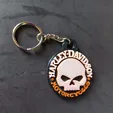 3.webp Harley Davidson Motorcycle Skull Logo Keychain MULTICOLOR