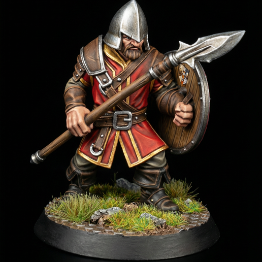 FREE NPC Soldier – Fantasy Miniatures (32mm STL for Tabletop RPG) 3D model