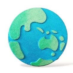 earthsamplekelly.jpg STL file Bath Bomb Mold Hybrid Cartoon Earth・3D printable design to download