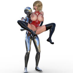 love-bot.png Файл STL LOVEBOT ТРАХАЕТ БЛОНДИНКУ・Шаблон для загрузки и 3D-печати