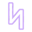 n_Low_case.stl squid game - alphabet font - cookie cutter