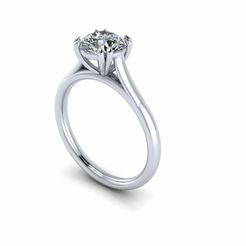 1.jpg STL file Solitaire Diamond Ring R22・3D printing design to download