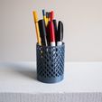 cylinder-pencil-holder-with-diamond-texture.jpg Diamond Pencil Holder + Memo box - set, Slimprint