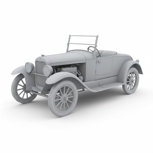Hupmobile Model 20 limousine STL, Le Mans car STL, drag muscle car STL, time attack car STL, car statue STL, 1950s classic car STL, vehicle STL, 1:8 car STL, high detail car STL, pickup truck STL, lowered car STL, street build car STL, steampunk car STL,