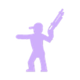 Butch Hat Shotgun Up.stl Gesturing Survivor Meeple With Shotgun