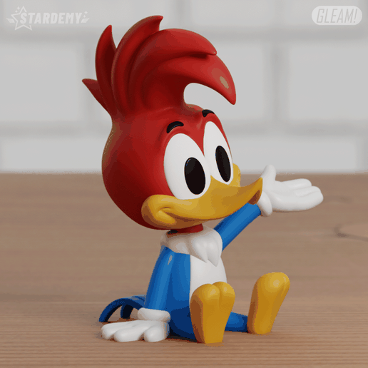 🪶 Woody Woodpecker Chibi 3 Models Easy print・ 3D File for 3D