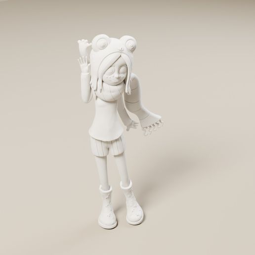 Standing Figure with Frog Hood — 3D Printable Collector | Fan Gift | Tabletop Display