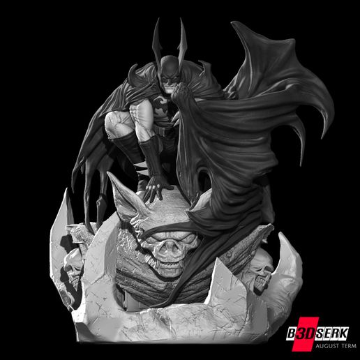 200820 B3DSERK - Batman promo 08.jpg Archivo STL gratis Escultura 3D de Batman probada y lista para imprimir por los estudios B3DSERK・Modelo de impresión 3D para descargar, b3dserk