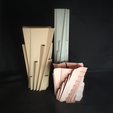 cc20211126_111034.png STL file Edgy Vase Collection・Model to download and 3D print
