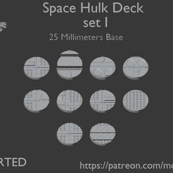 001.jpg Archivo 3D SpaceHulk Deck Set1 - 35 Base・Design para impresora 3D para descargar
