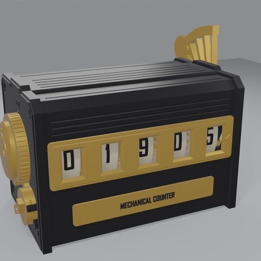 Mechanical 5-Digit Counter - Odometer Tally Counter with Real Carry, Push Lever, Crank and Reset