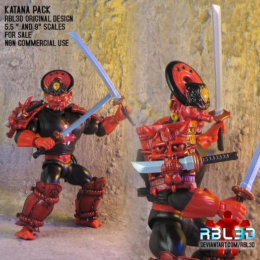 a } KATANAPACK -RBLSD ORIGINAL DESIGN - p } 5.5". AND 9” SCALES FOR SALE ae ss NON COMMERGIAL USE. Katana pack for action figures