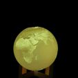 1.jpeg Modelo del planeta Tierra. Earth stl model. Earth lamp.