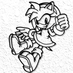 project_20230217_1926579-01.png Sonic the Hedgehog Amy Rose Wall Art Sonic Wall Decor