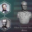 01.jpg General William Tecumseh Sherman bust sculpture 3D print model