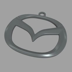 Llavero_Mazda_Render_01.png Файл STL Брелок с логотипом Mazda・Модель для загрузки и 3D-печати