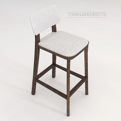 01_preview1.jpg Free 3D file Porta Venezia Bar Chair・3D print model to download