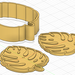 Снимок-экрана-132.png STL file Bath bomb mold MONSTERA LEAF・Model to download and 3D print