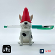 Pic-2024-03-10T134301.288.png Dog With Gnome Hat Figurine / Pencil Holder / 3MF Included