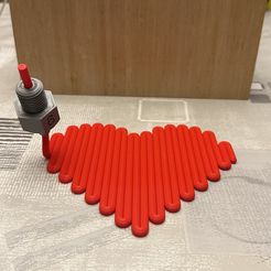2D7BEAA3-4EE9-4BC9-8091-66B43FA29456.jpeg Free STL file 3D printing valentines heart with a 6mm nozzle | (art, pencil holder, key holder,…)・3D printable model to download
