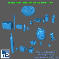 Supply_Tokens_medium.jpg Fichier 3D Jeton d'approvisionnement de 1" et butin divers・Modèle pour impression 3D à télécharger