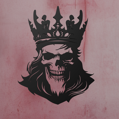 King-of-the-Dead-2.png Fichier STL Art mural du roi des morts・Design pour imprimante 3D à télécharger