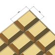 3D-P4-05.JPG Chocolat rectangular pattern 3d panel 3D print model