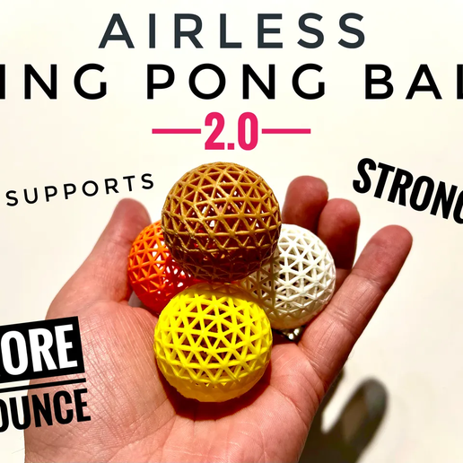 Airless Ping Pong Ball 2 0 3D model