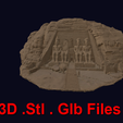 dibegyptian32846327842rockcut_1v.png DiB Egyptian Temple Diorama Stl  Glb for 3D Printer