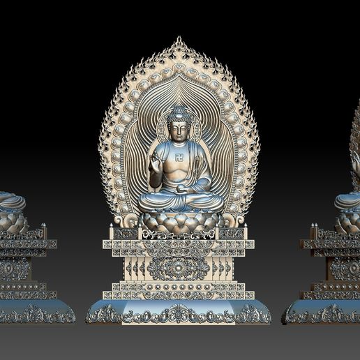 Amitabha Buddha 12 - 3D model önizlemesi
