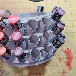 Free STL file Modular Acrylic Paint Holder 🎨・3D printable model