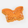 C0020-mariposa-cortador-marcador.png butterfly cookie cutter cutting 3d model pack x4