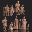 1.143.jpg Medieval Nobility Clergy Figures Renaissance Royal Court STL 3D print model