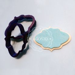 14.jpg STL file PLAQUE COOKIE CUTTER - COOKIE CUTTING PLATE OR FONDANT - RETRO VINTAGE・3D printable model to download