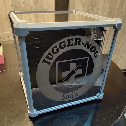 Mirror cube decoration/stand/lamp from ikea mirrors