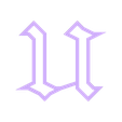 Goth_u_minuscule.stl Gothic alphabet