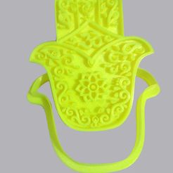 ManoHamsha.jpg STL file Hamsa Hand, Cookie Cutter, Cookies Cutter, Aroma Base, Candle Holder・3D printing design to download, CR3D-creaciones3d