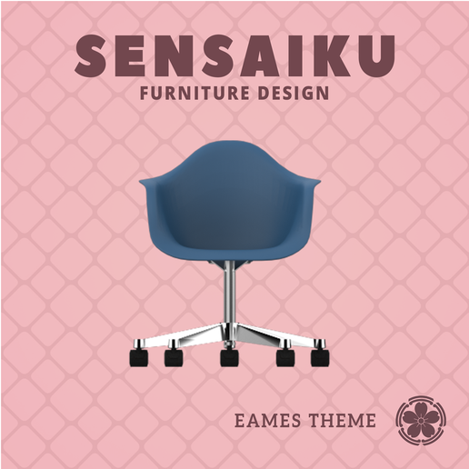 Miniature Replica 1:12 14. Eames PACC Chair for Miniature Dollhouse - Vitra - 3D Print Instant Download - Miniature Furniture Designer Series