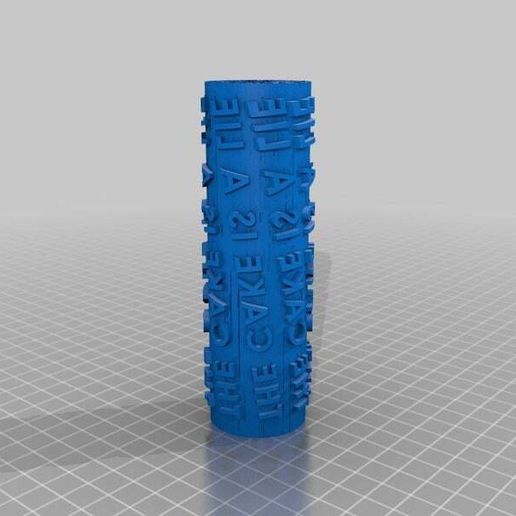 thecakeisalie2.jpg The cake is a lie text paint roll - Portal